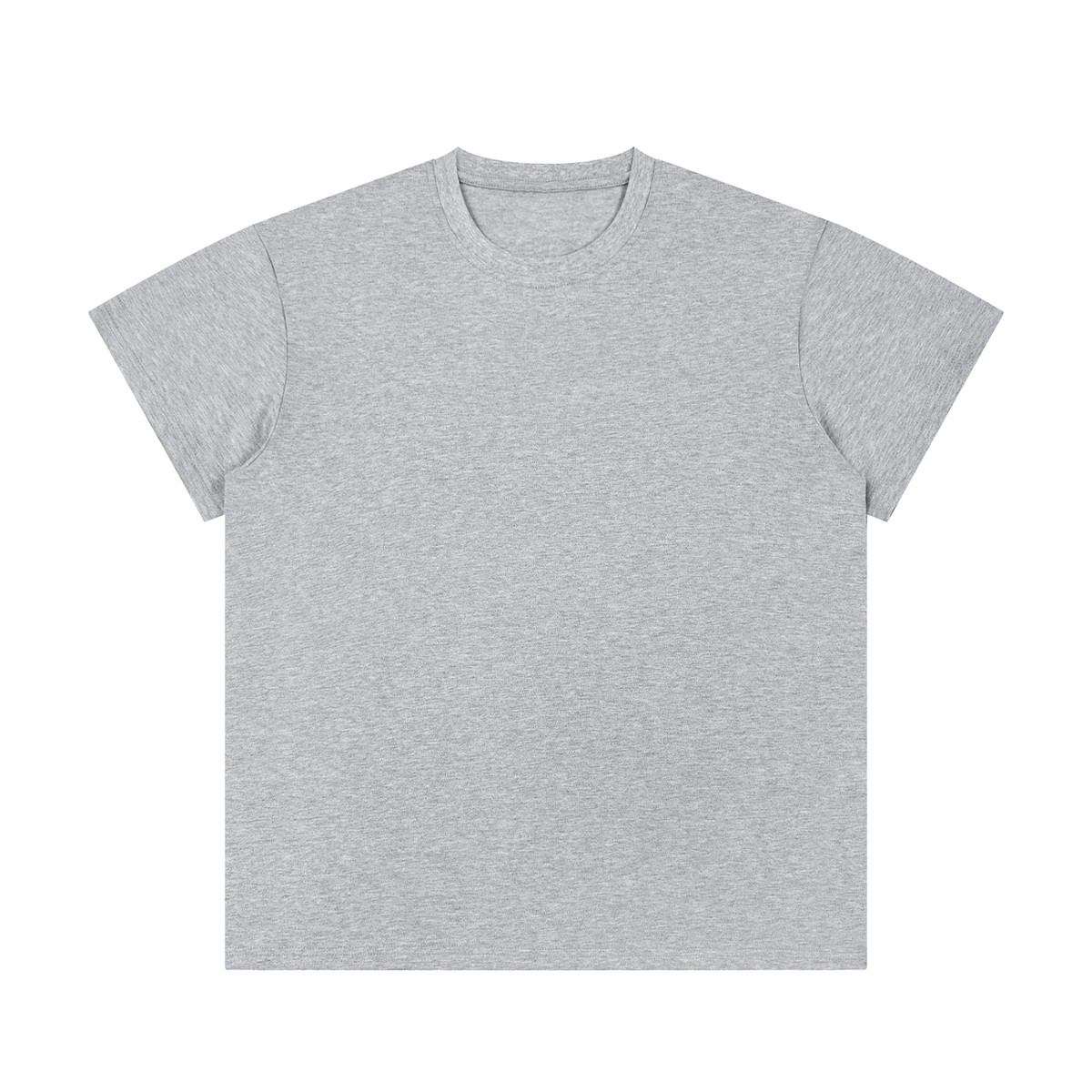 MIROLYUB Unisex Regular Fit Crewneck T-Shirt — Flower Gray, front view