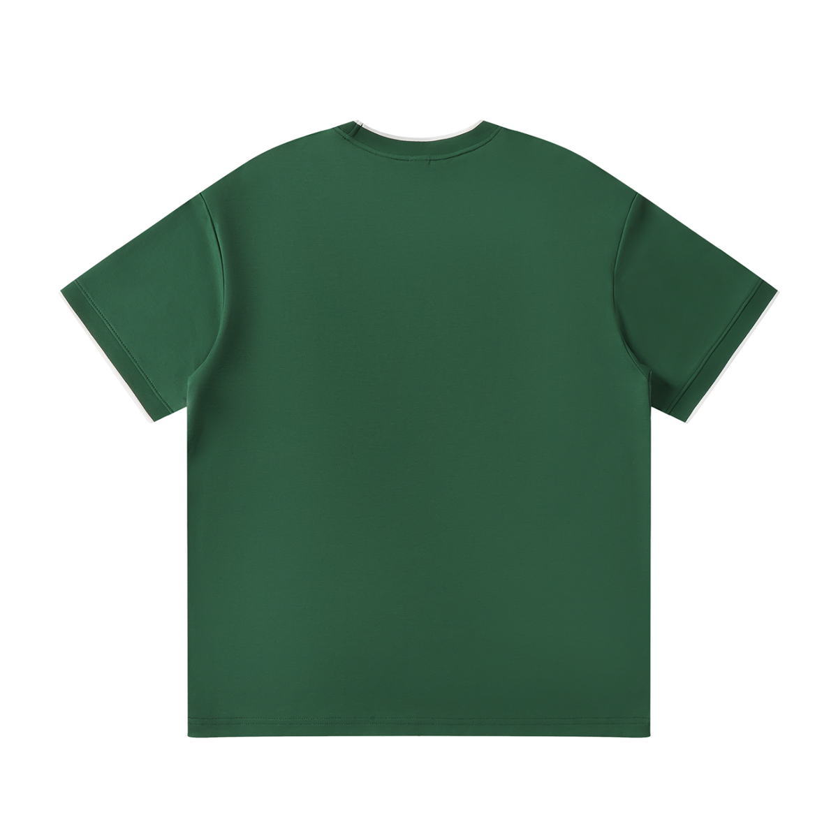 MIROLYUB Routine Cotton-Nylon Tee in Dark Green, back view