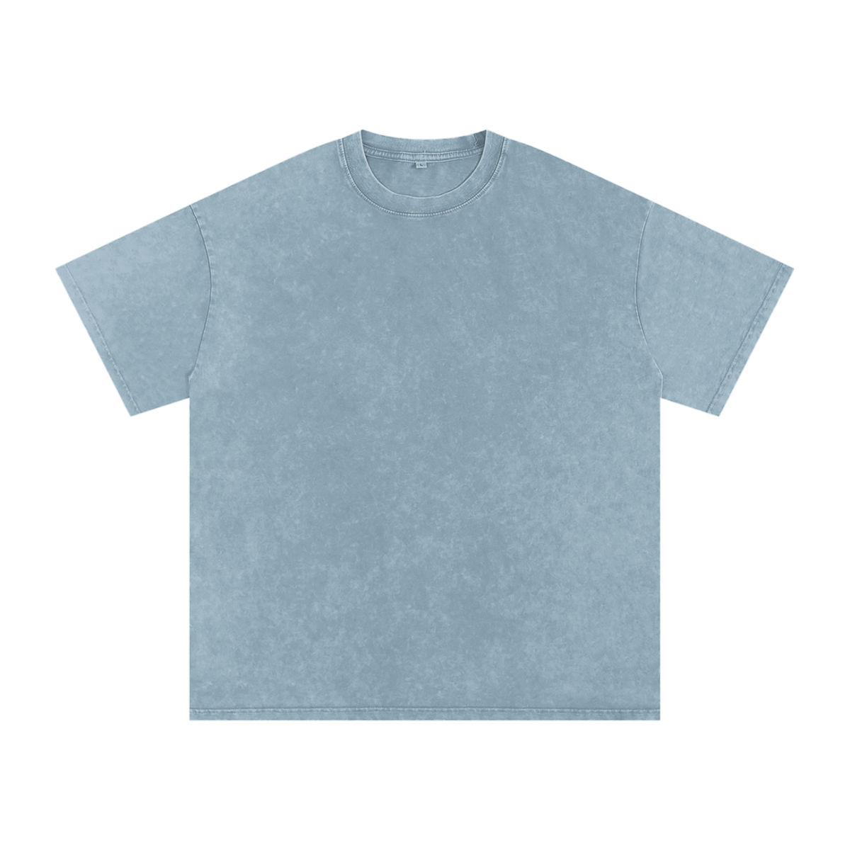 MIROLYUB Afterglow Snow-Wash Oversized Tee in Blue Jeans, front view.