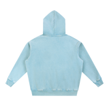 MIROLYUB Frostline Snow-Wash Hoodie in Lake blue, back view