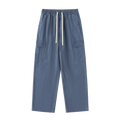 Traverse — Cotton Drawstring Cargo Pants / Blue Hour — Haze Blue, front view