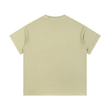 MIROLYUB Palimpsest vintage-wash cotton tee in Bean Green, back view
