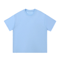 Still Heavy Cotton Tee in Blue, front view — MIROLYUB Essentials