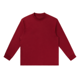 MIROLYUB Continuum cotton-blend long sleeve in Wine Red, front view.