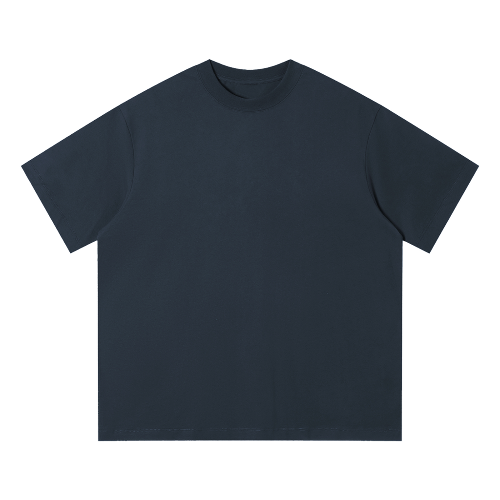 Unisex Quick-Dry Relaxed Fit T-Shirt — Navy Blue, front view
