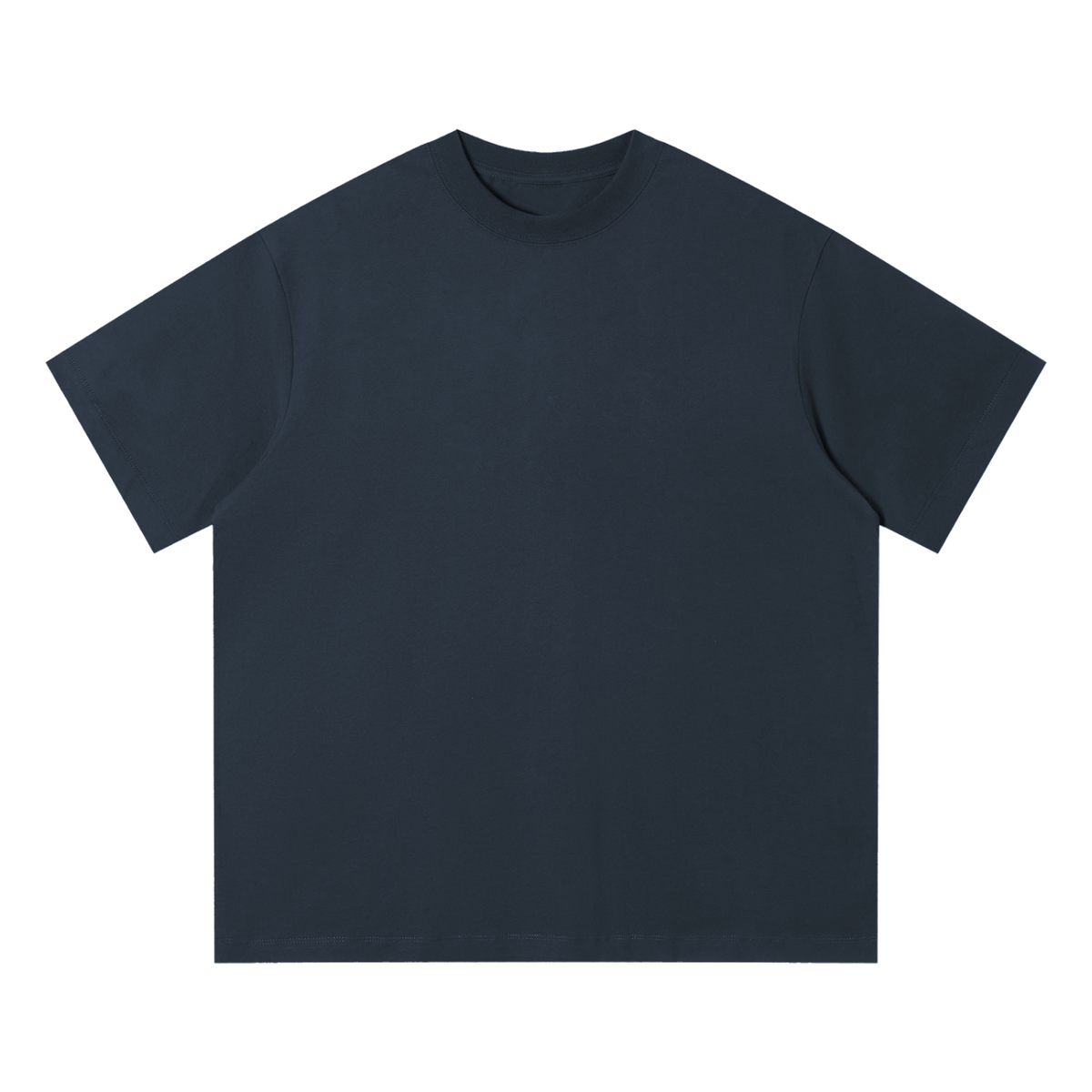 Unisex Quick-Dry Relaxed Fit T-Shirt — Navy Blue, front view