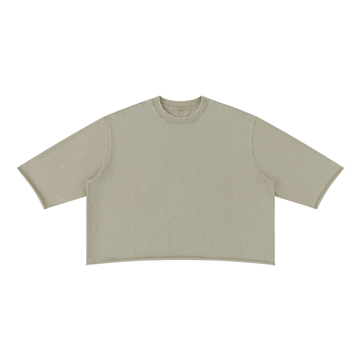 MIROLYUB Undertone Mineral-Wash Raw-Hem Tee in Apricot, front view.