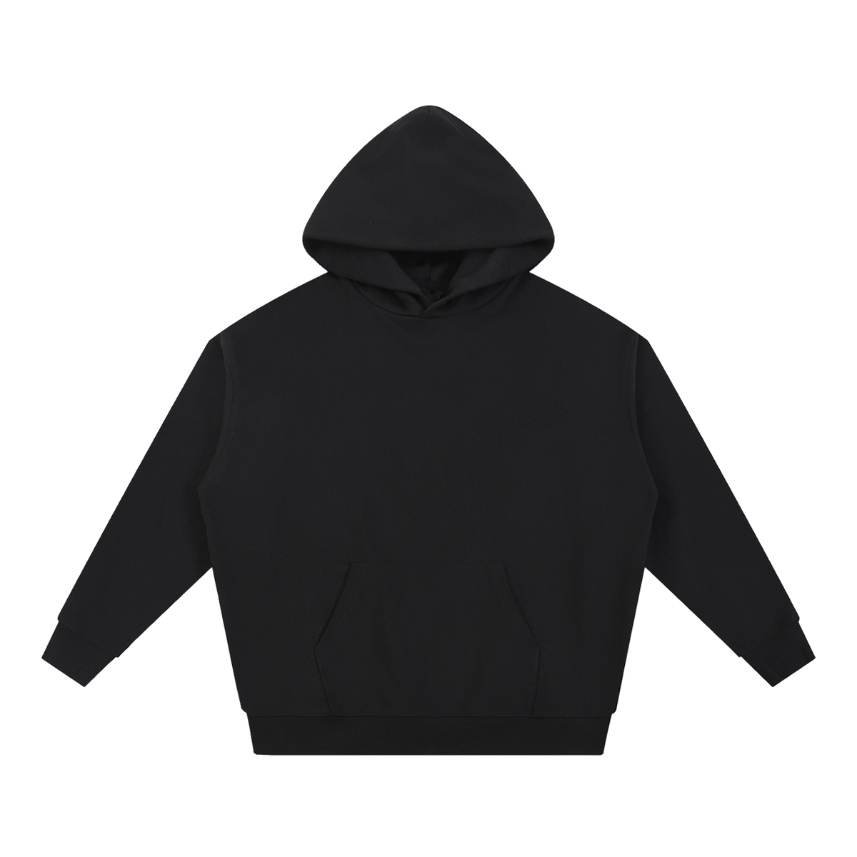 MIROLYUB Bastion Heavyweight Hoodie in Black, front view