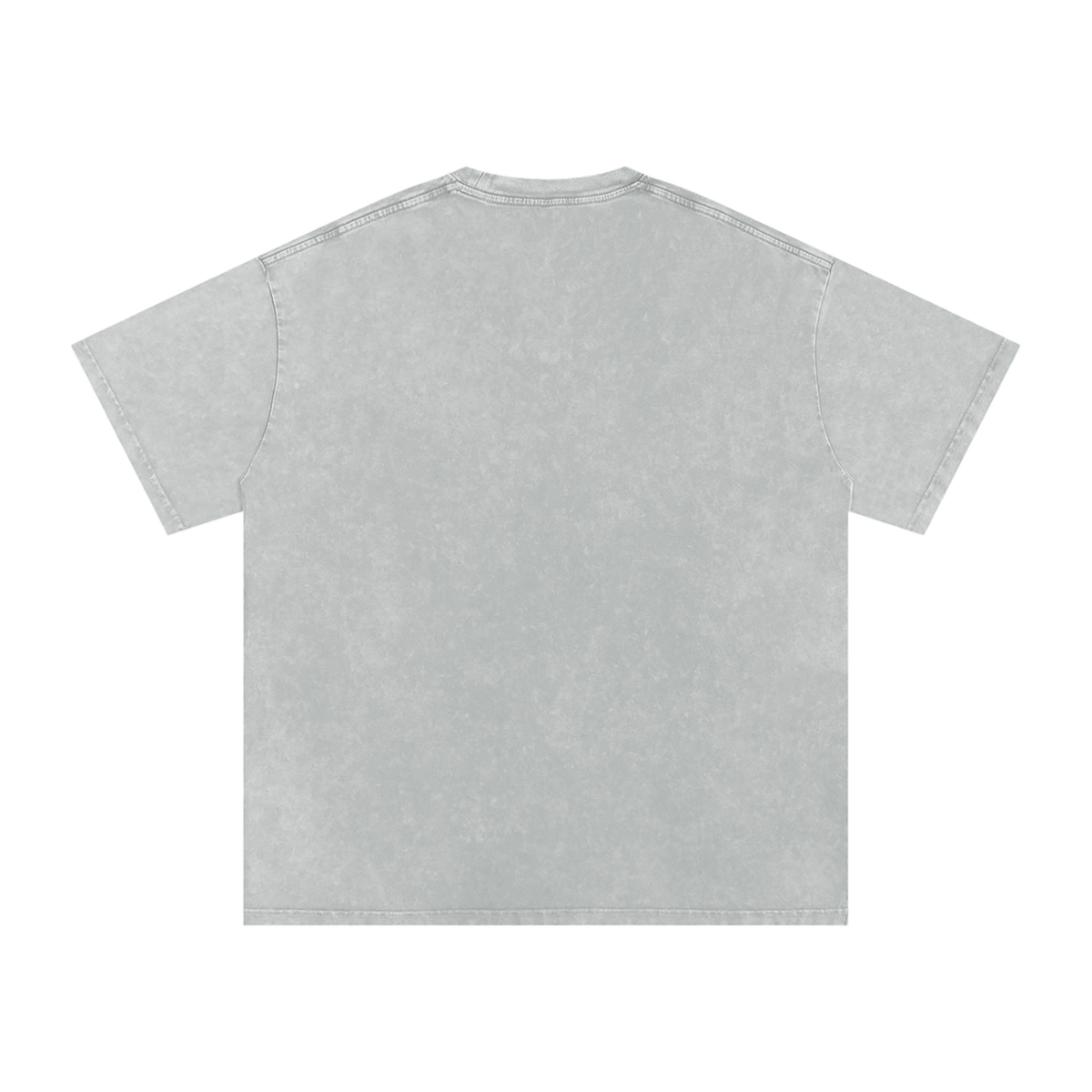 MIROLYUB Afterglow Snow-Wash Oversized Tee in Light Gray, back view.