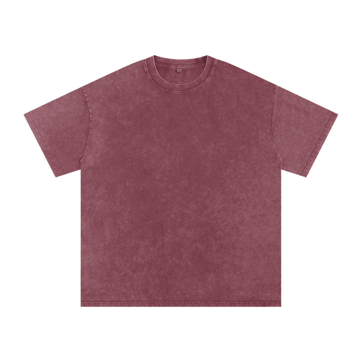 MIROLYUB Afterglow Snow-Wash Oversized Tee in Red, front view.