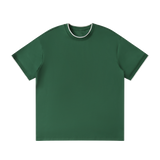 MIROLYUB Routine Cotton-Nylon Tee in Dark Green, front view