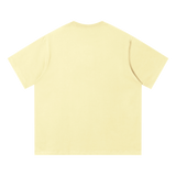 MIROLYUB Driftline Cotton Tee in Light Yellow, back view