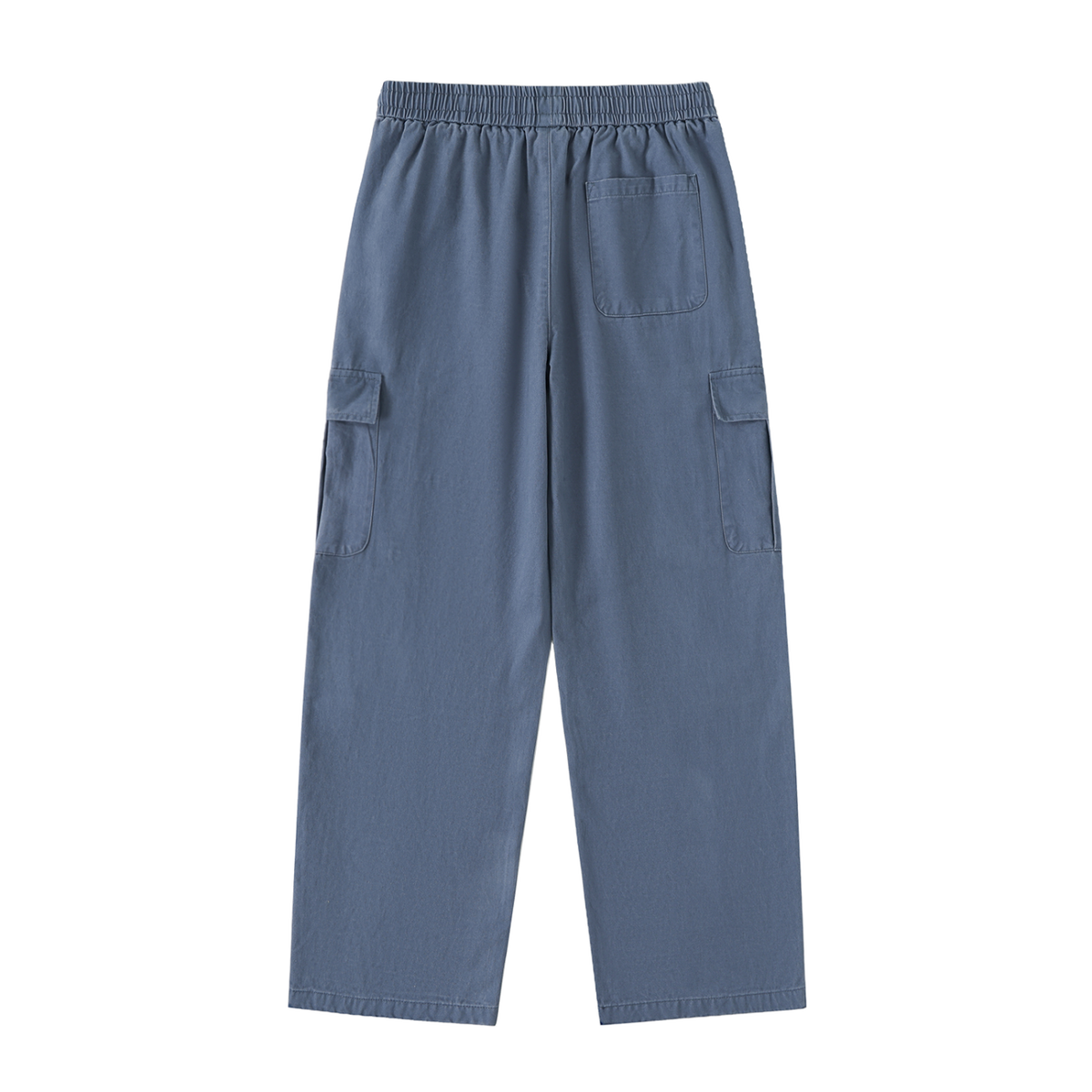 Traverse — Cotton Drawstring Cargo Pants / Blue Hour — Haze Blue, back view