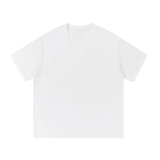 MIROLYUB Still Heavy Cotton Tee in White, front view.