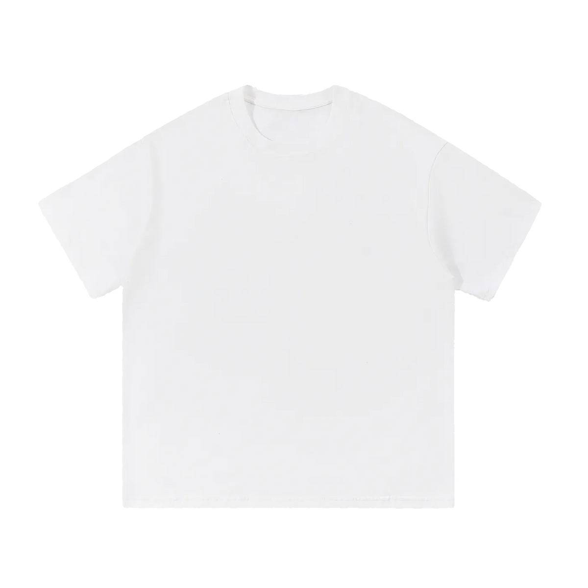 MIROLYUB Still Heavy Cotton Tee in White, front view.