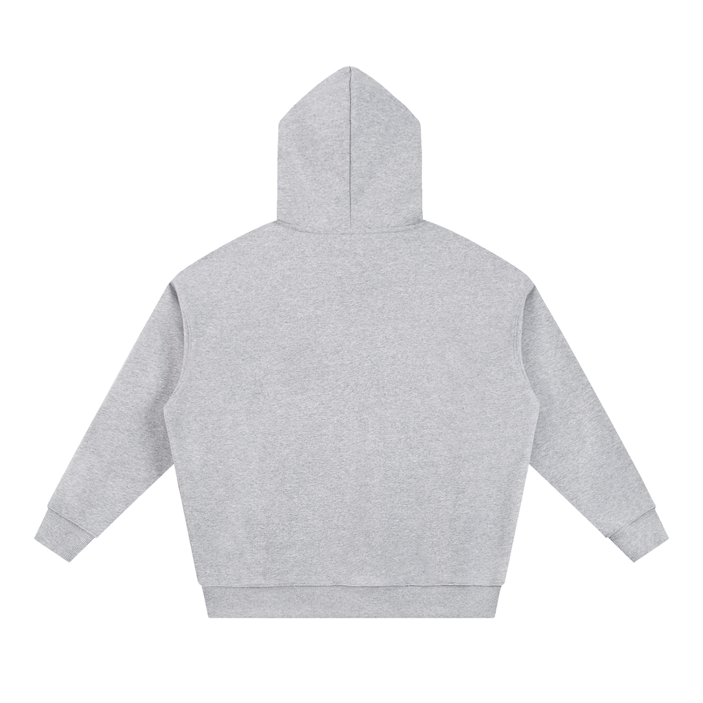 MIROLYUB Bastion Heavyweight Hoodie in Flower Gray, back view