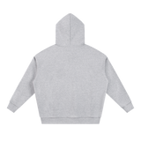 MIROLYUB Bastion Heavyweight Hoodie in Flower Gray, back view