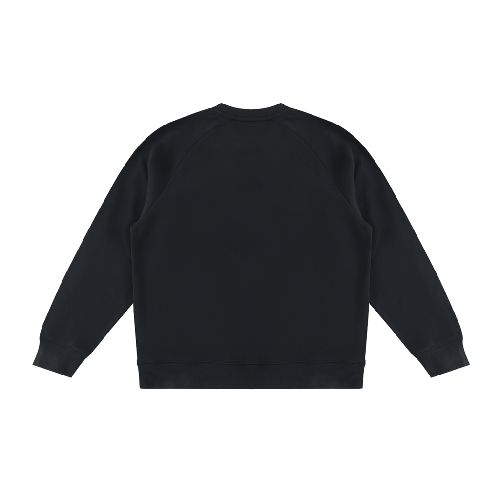 MIROLYUB Intersect Colour-Block Sweatshirt in Black with White, back view