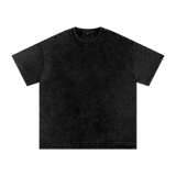 MIROLYUB Afterglow Snow-Wash Oversized Tee in Black, front view.