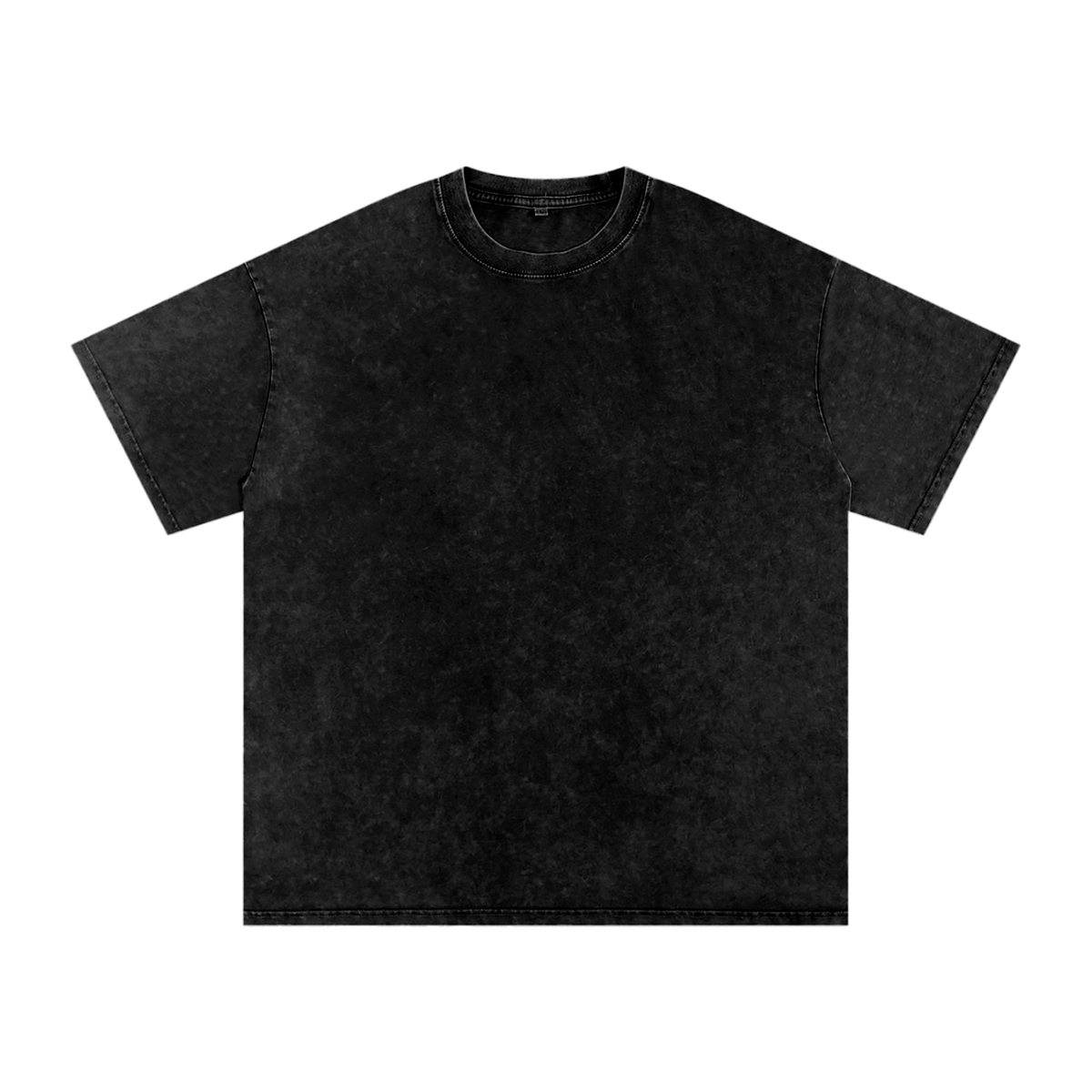 MIROLYUB Afterglow Snow-Wash Oversized Tee in Black, front view.
