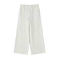 MIROLYUB Cascade wide-leg drawstring pants in Oat Gray — front view