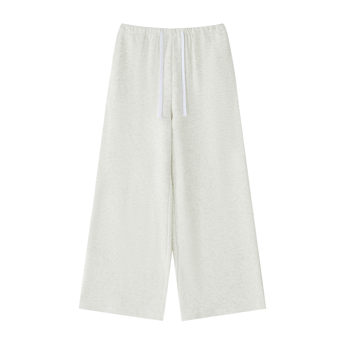 MIROLYUB Cascade wide-leg drawstring pants in Oat Gray — front view