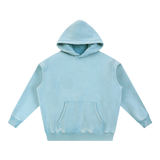 MIROLYUB Frostline Snow-Wash Hoodie in Lake blue, front view