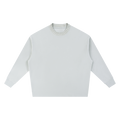 MIROLYUB Repose oversized cotton-blend sweatshirt in Light Gray, front view.