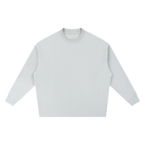 MIROLYUB Repose oversized cotton-blend sweatshirt in Light Gray, front view.