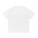 MIROLYUB Still Heavy Cotton Tee in White, back view.