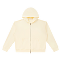 MIROLYUB Unisex Heavyweight Full Zip Boxy Hoodie — Apricot, front view