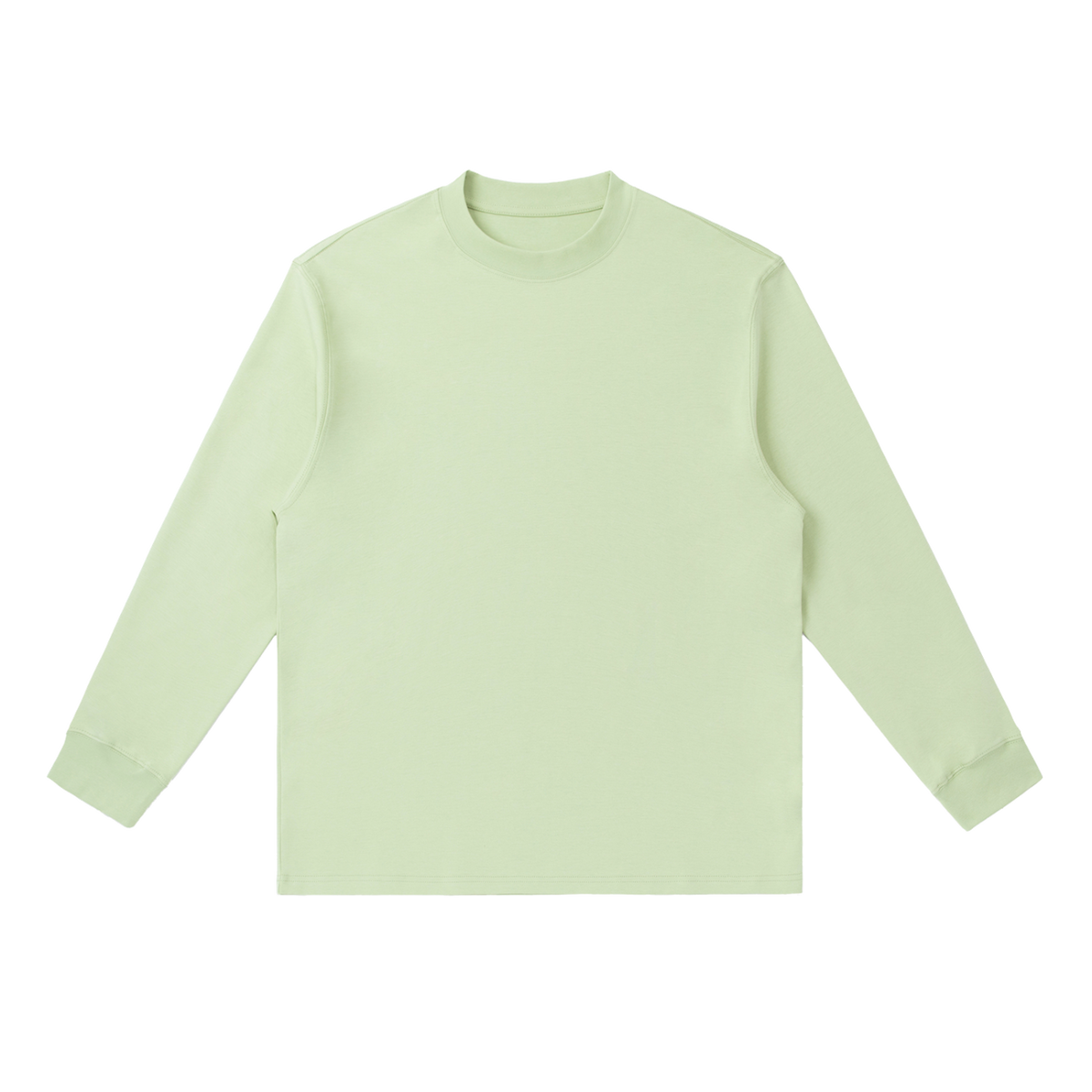 MIROLYUB Continuum cotton-blend long sleeve in Bean Green, front view.