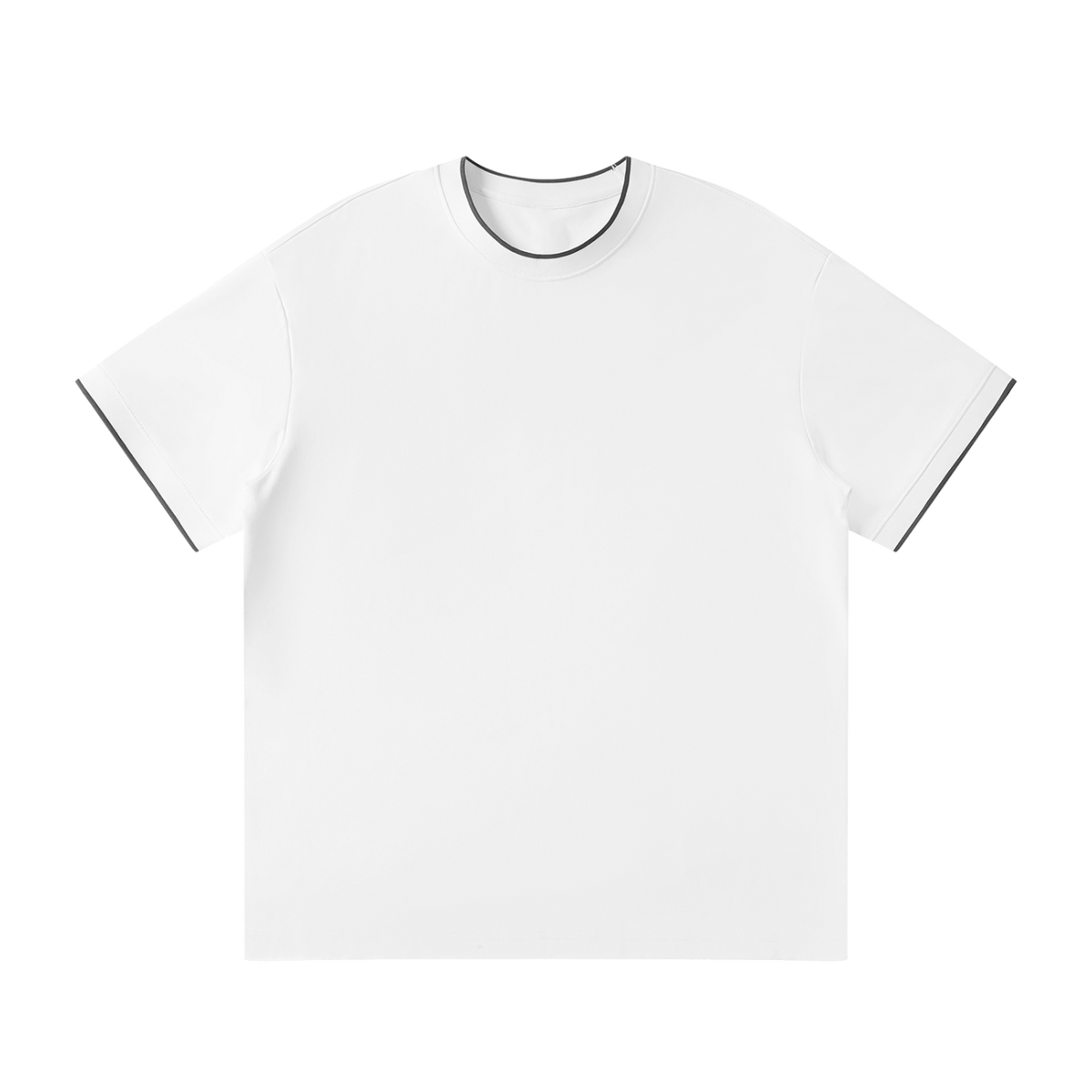 MIROLYUB Routine Cotton-Nylon Tee in White, front view