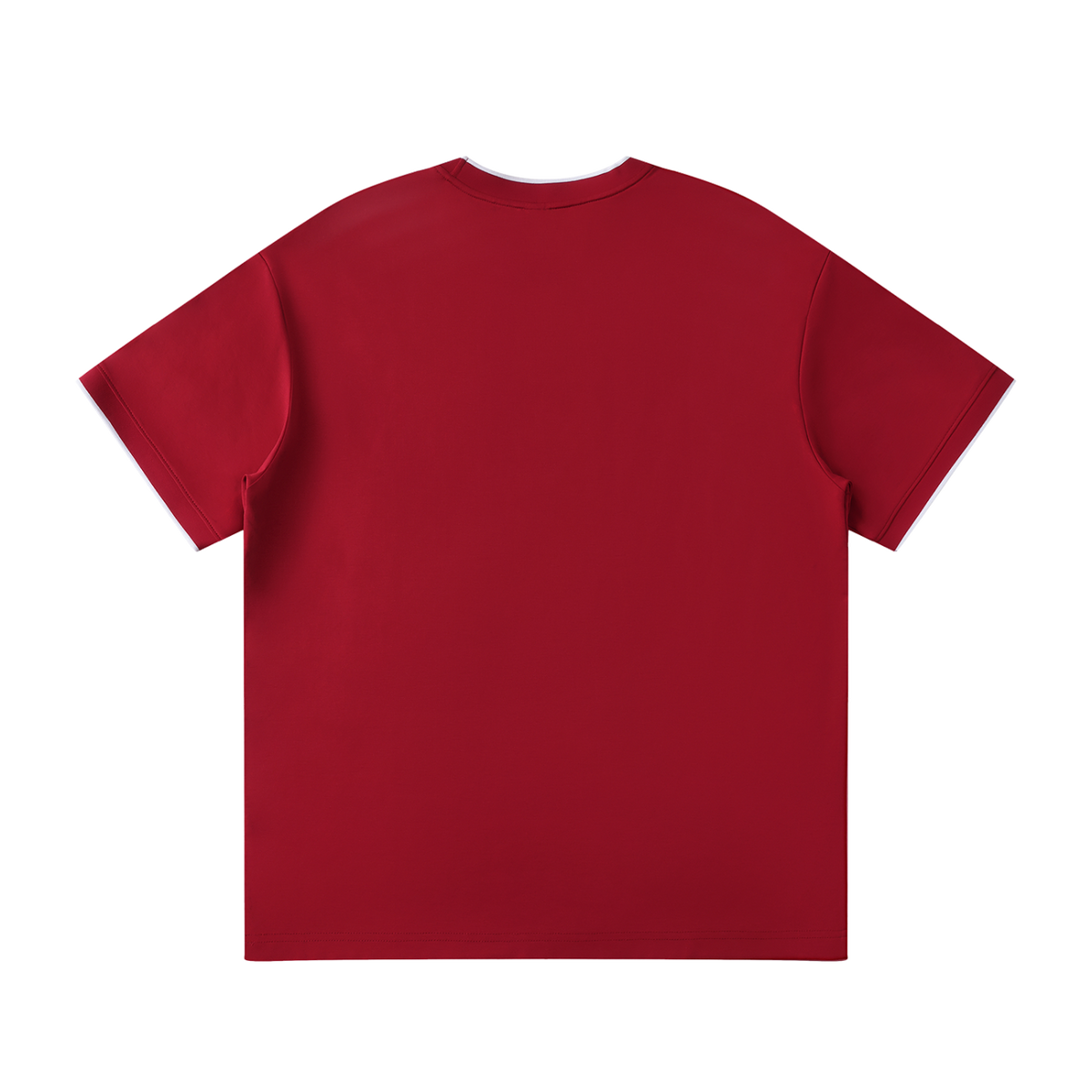 MIROLYUB Unisex Regular Fit T-Shirt undefined in Wine Red, back view