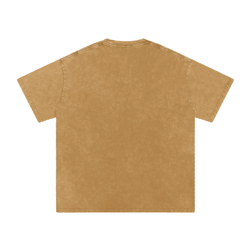 MIROLYUB Afterglow snow-wash oversized cotton tee in Light Brown, back view