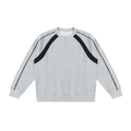 MIROLYUB Intersect Colour-Block Sweatshirt in Flower Gray with Black, front view