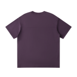 MIROLYUB Transverse — Panel-Seam Tee / Soft Light — Purple — back view