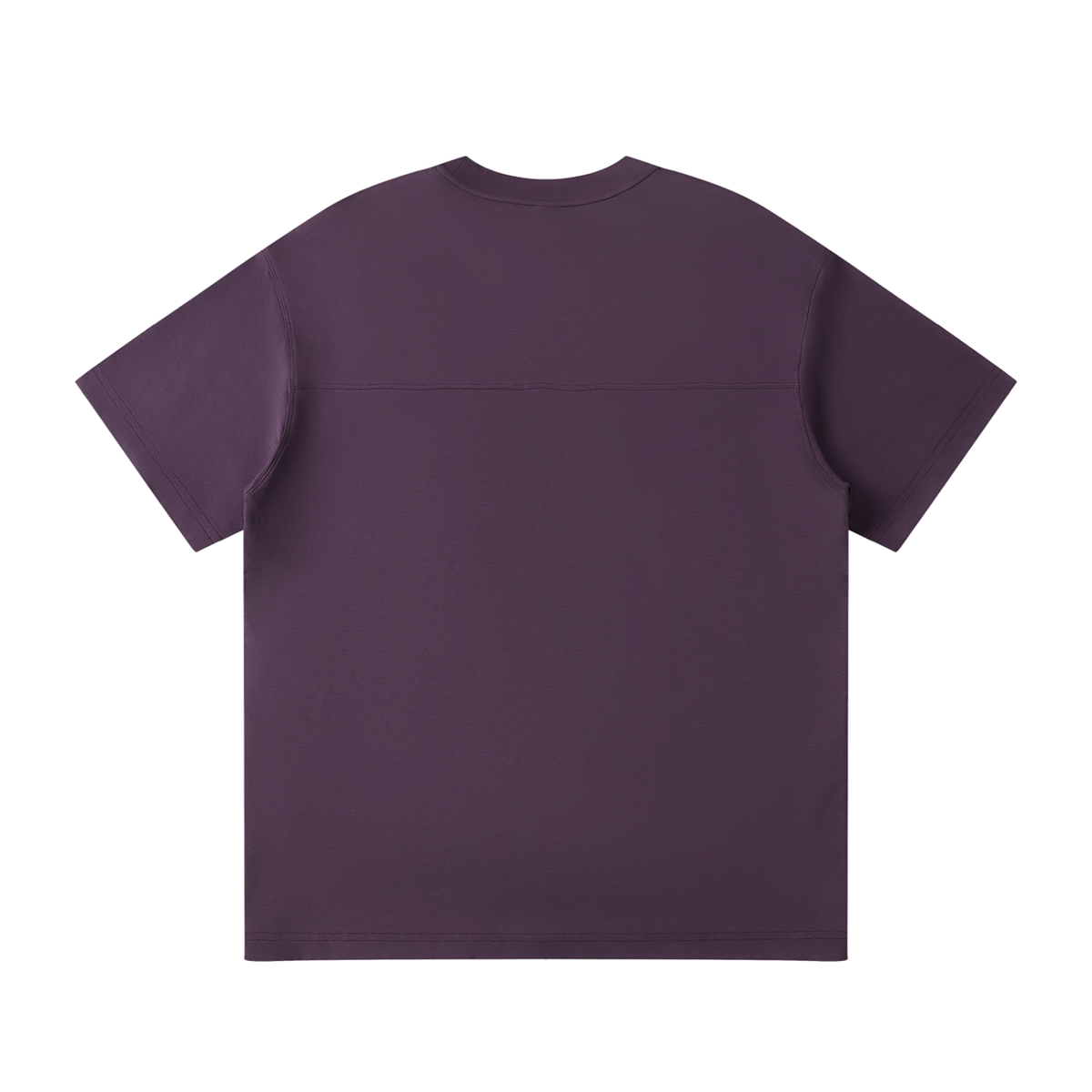 MIROLYUB Transverse — Panel-Seam Tee / Soft Light — Purple — back view