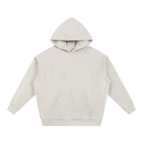 MIROLYUB Bastion Heavyweight Hoodie in Oat Gray, front view