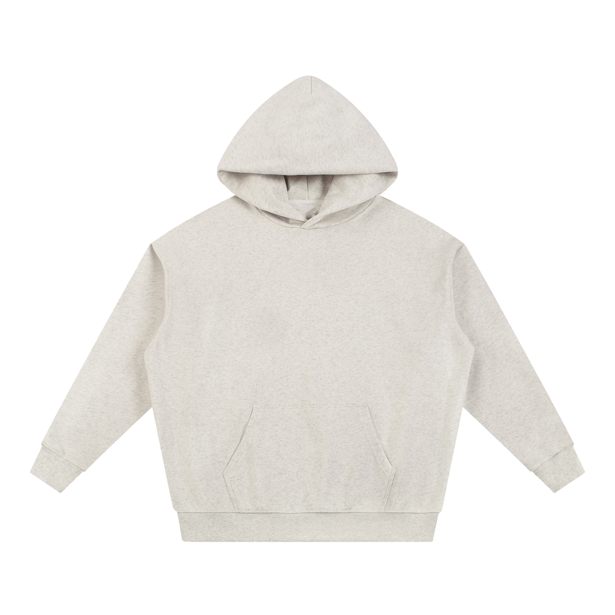 MIROLYUB Bastion Heavyweight Hoodie in Oat Gray, front view