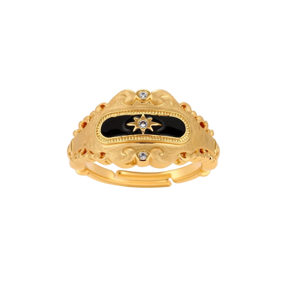 Boleslav Signet Ring by MIROLYUB – handmade designer ring, jewelry gift for her, New York jewelry