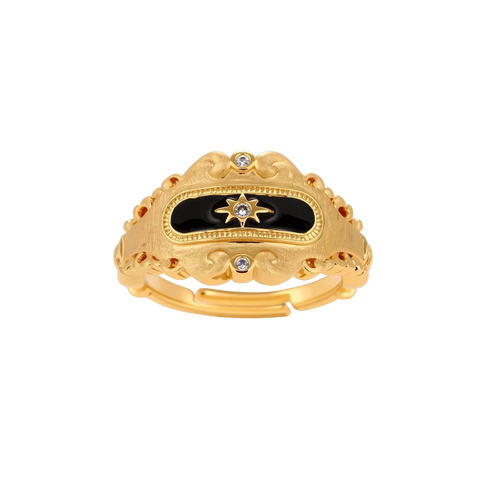 Boleslav Signet Ring by MIROLYUB – handmade designer ring, jewelry gift for her, New York jewelry
