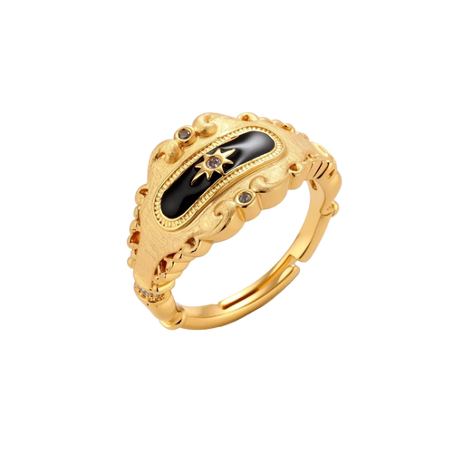 Boleslav Signet Ring by MIROLYUB – handmade designer ring, jewelry gift for her, New York jewelry