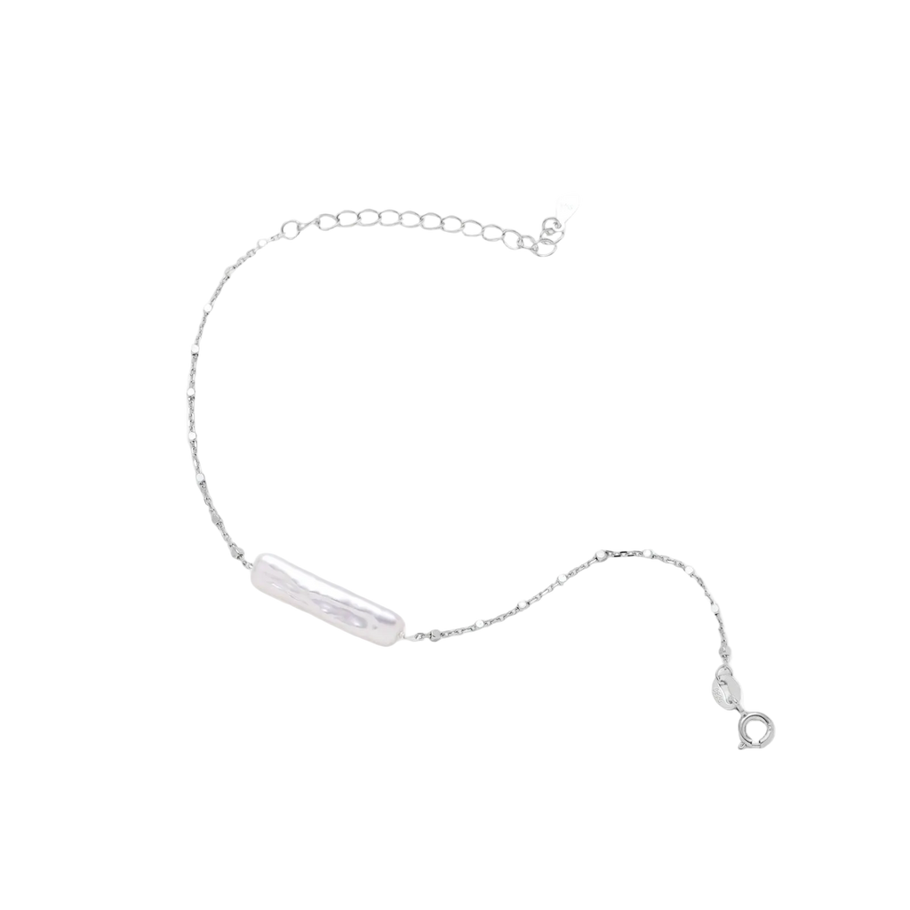 Darina Pearl Chain Bracelet by MIROLYUB – handmade designer bracelet, jewelry gift for her, New York jewelry