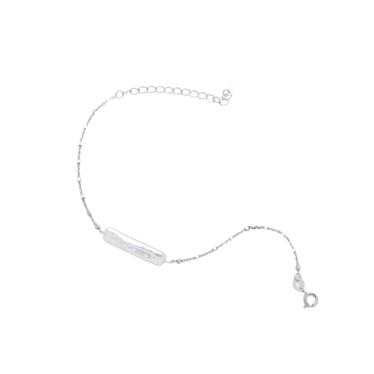 Darina Pearl Chain Bracelet by MIROLYUB – handmade designer bracelet, jewelry gift for her, New York jewelry
