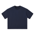 MIROLYUB Unisex Heavyweight Boxy T-Shirt — Navy Blue — front view