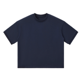 MIROLYUB Unisex Heavyweight Boxy T-Shirt — Navy Blue — front view