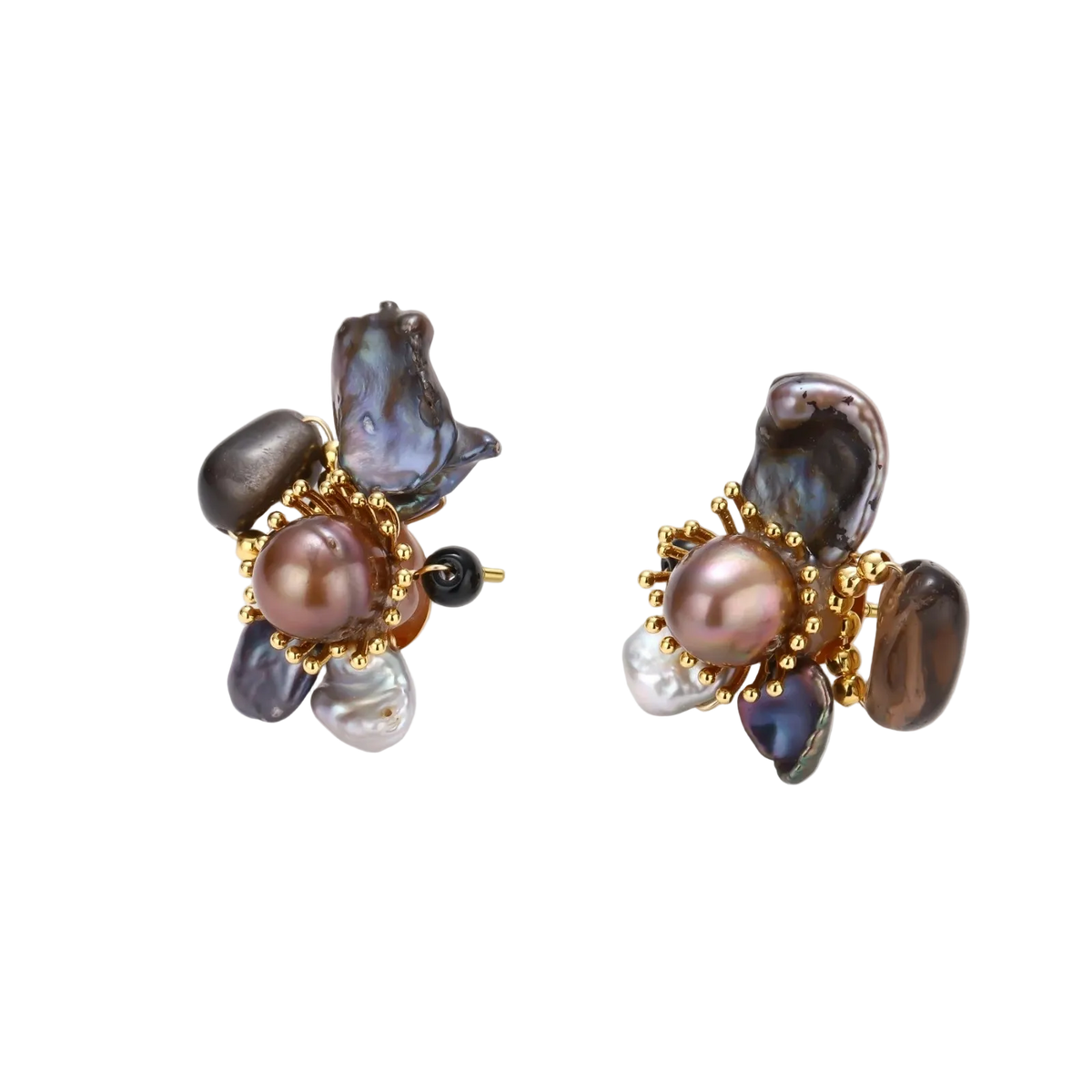 Desanka Floral Earrings by MIROLYUB – handmade designer earrings, jewelry gift for her, New York jewelry