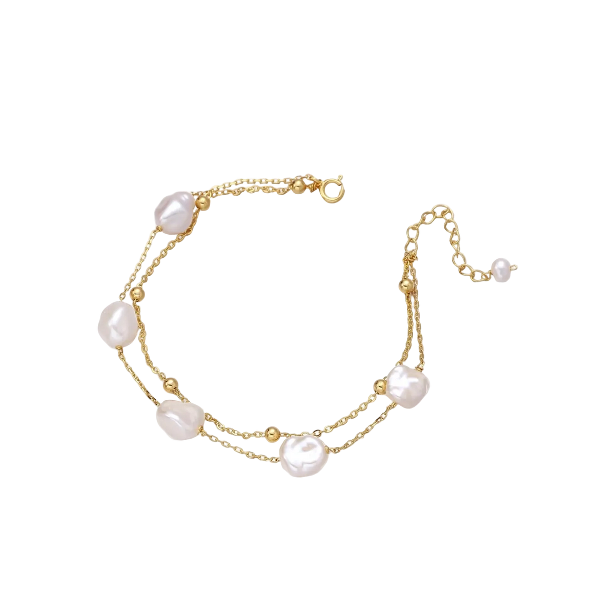 Desislava Layered Pearl Bracelet by MIROLYUB – handmade designer bracelet, jewelry gift for her, New York jewelry