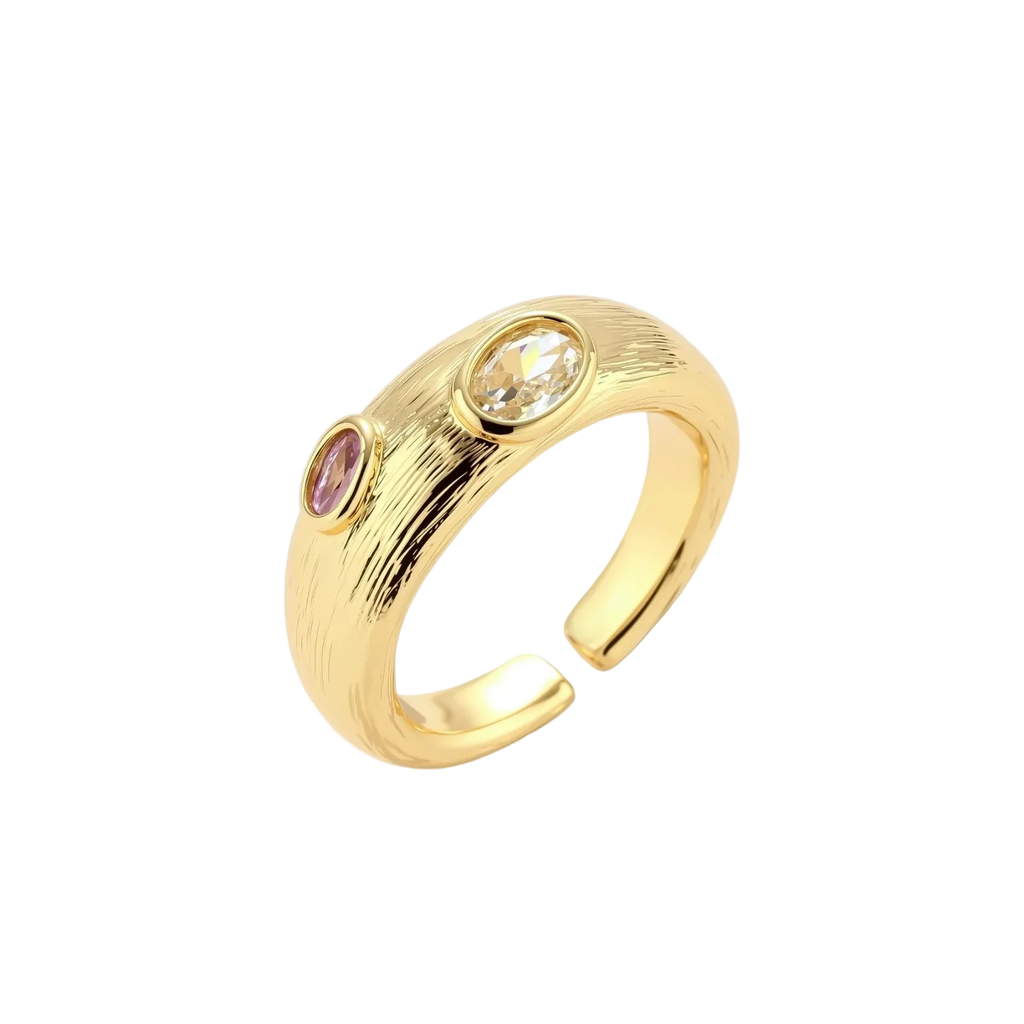 Dobrinka Gemstone Ring by MIROLYUB – handmade designer ring, jewelry gift for her, New York jewelry